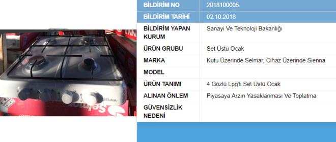 Set Üstü Ocak - KUTU ÜZERİNDE SELMAR, CİHAZ ÜZERİNDE SIENNA