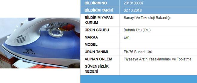 Buharlı Ütü (Ütü) - ERN