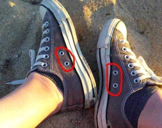 Converse ayakkabılardaki delikler ne işe yarıyor?