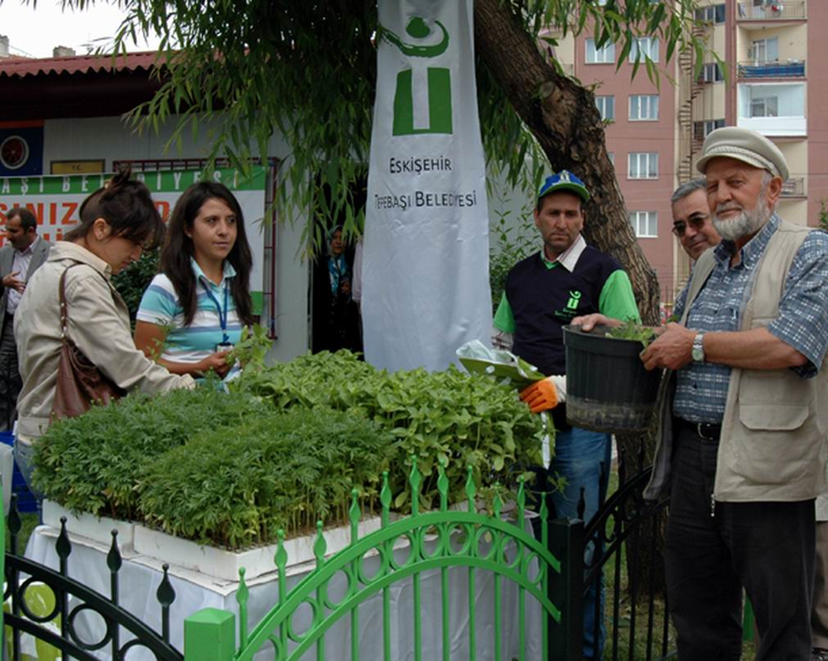 Tepebaşı Belediyesi'nden 'Saksınız Sizden, Çiçeğiniz Bizden' Kampanyası