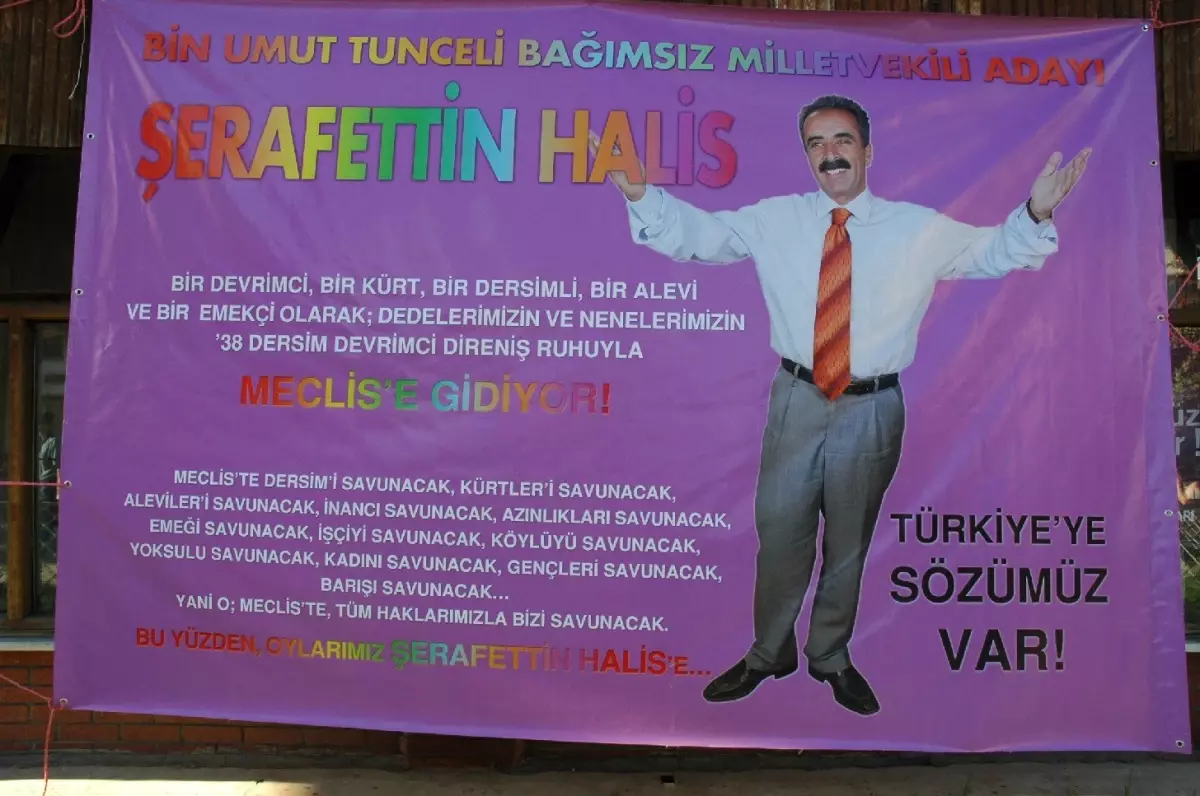 Tunceli Bağımsız Millevekili Adayının Afişlerine El Konuldu