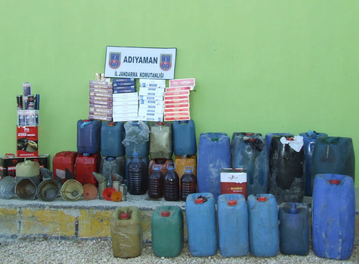 Adıyaman'da Kaçak Sigara ve Benzin Operasyonu