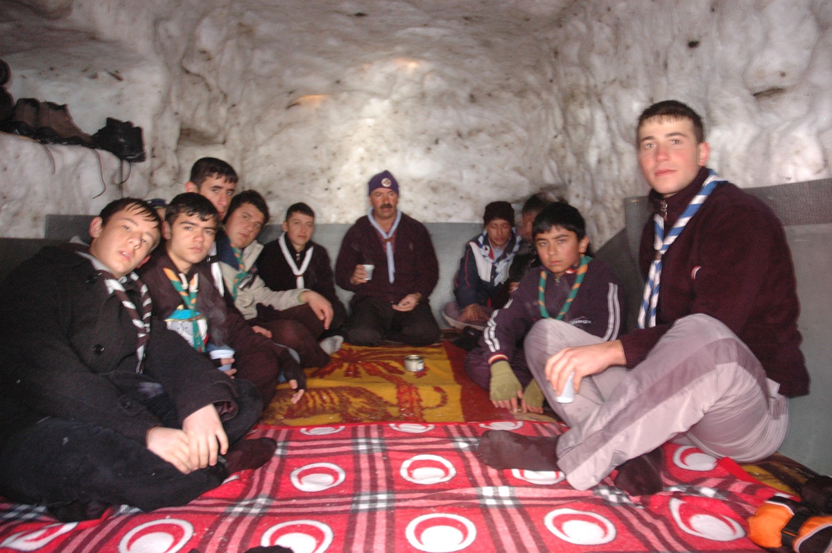 Sibirya Soğuklarının Sürdüğü Erzurum'da İzciler Soğuğa Meydan Okuyor