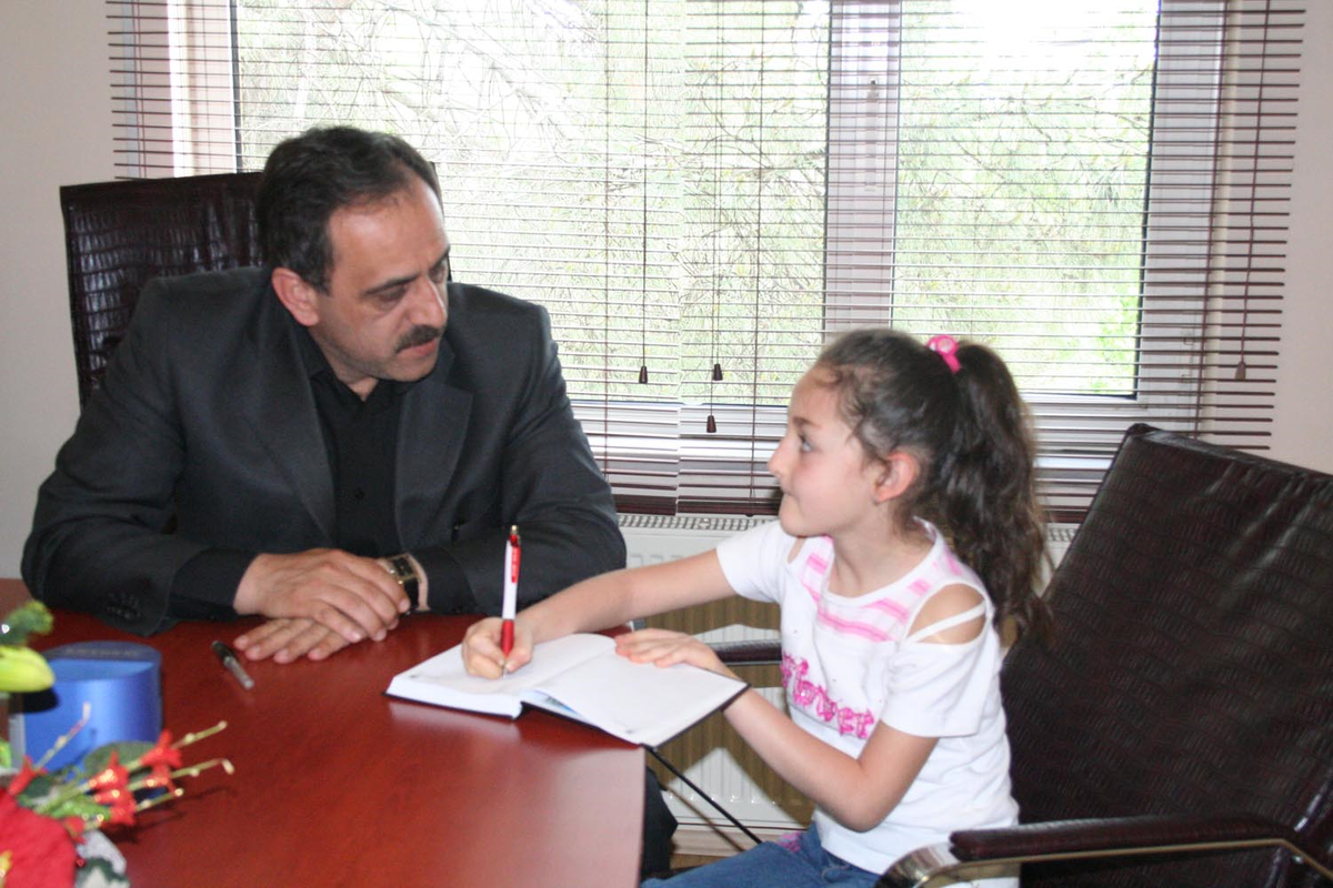 Ödevi İçin Başkan Yazıcı'yı Ziyaret Etti