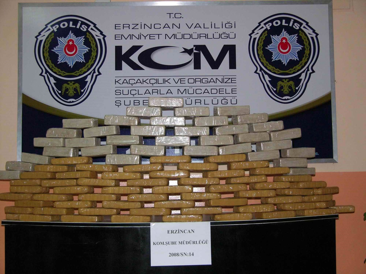 Erzincan'da 50 Kilogram Eroin Ele Geçirildi