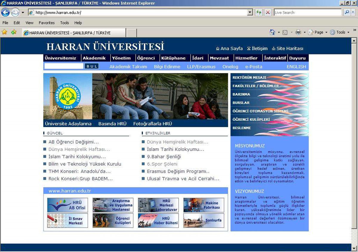 Harran Üniversitesi Web Sayfasını Yeniledi