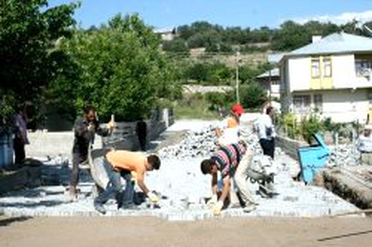 Koyulhisar'da Parke ve Yol Çalışmaları