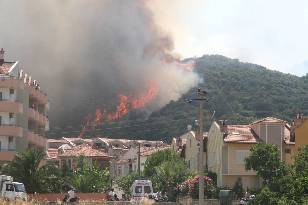 Marmaris'te Orman Yangını