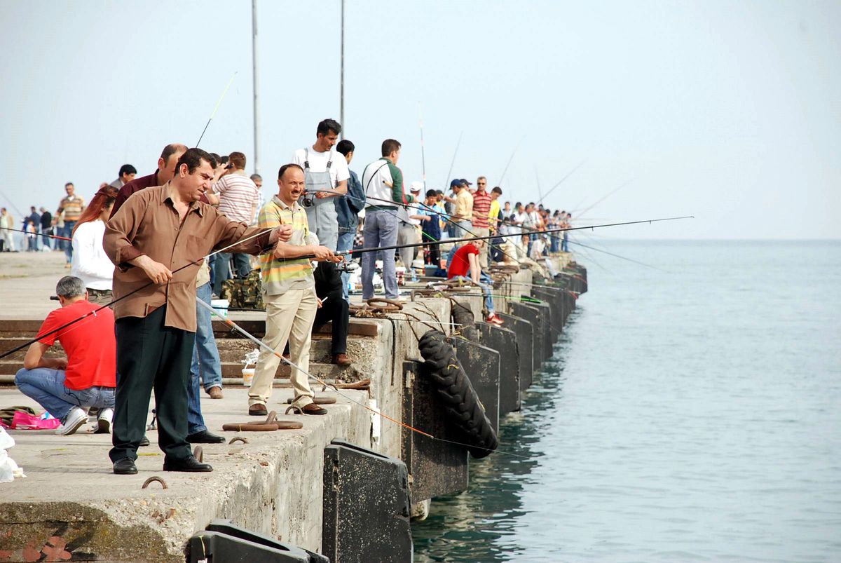 Sinop İskelesi'ne Amatör Balıkçı Akını