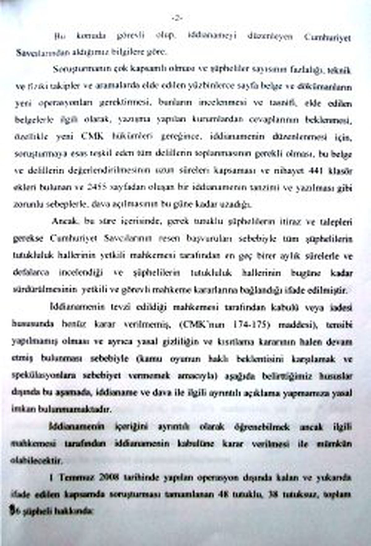 Kilit Haham İddianamede Yok
