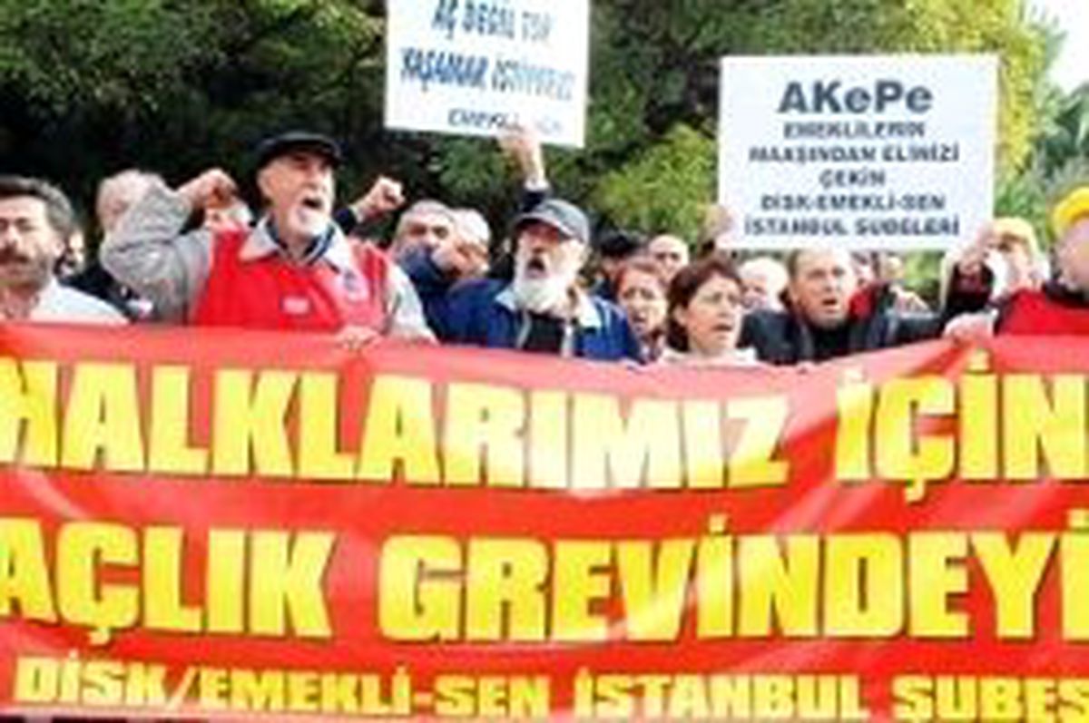 Emekli, Açlık Grevinde 