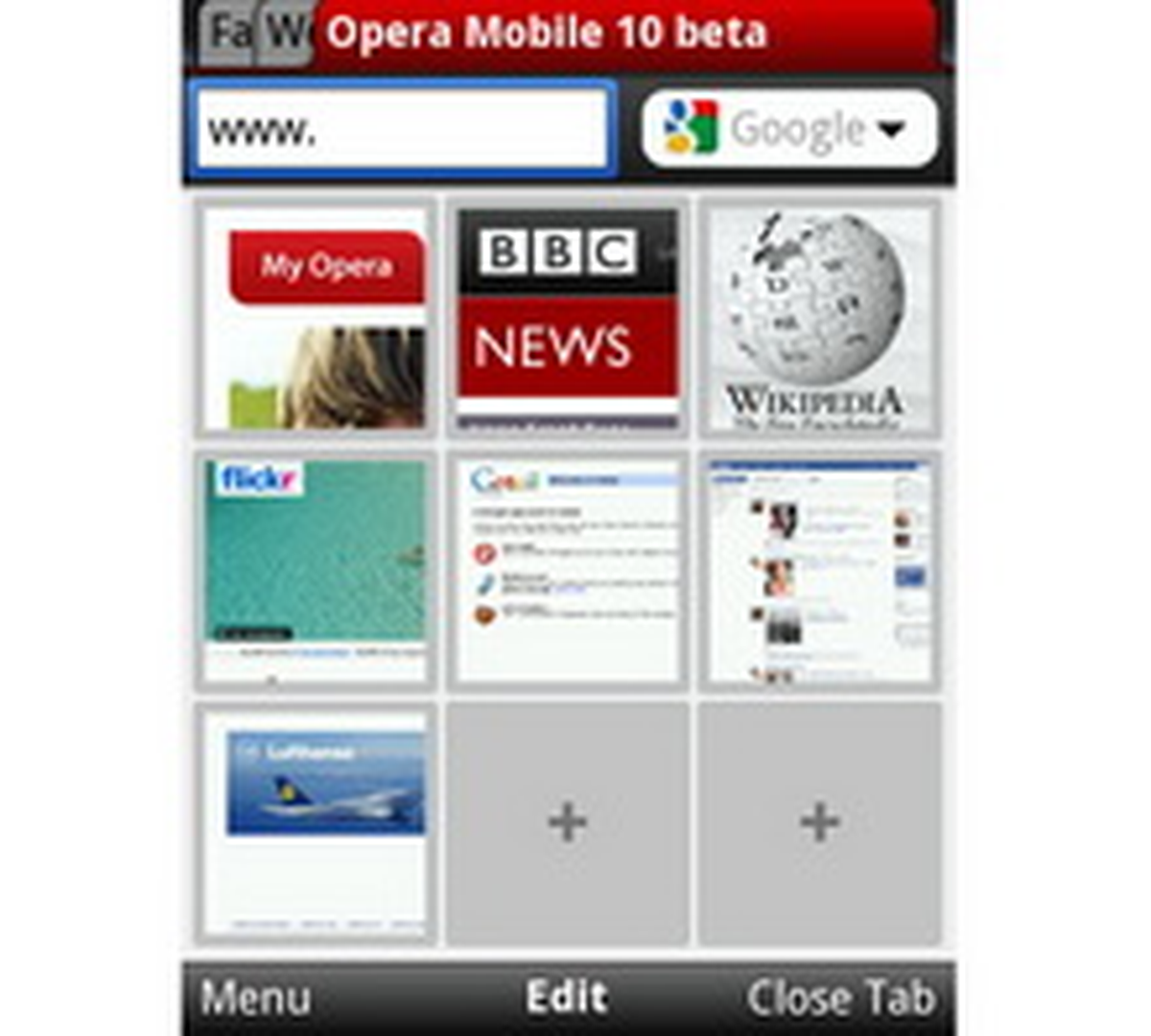 Win Mobile İçin Opera Mobile 10 Beta Hazır