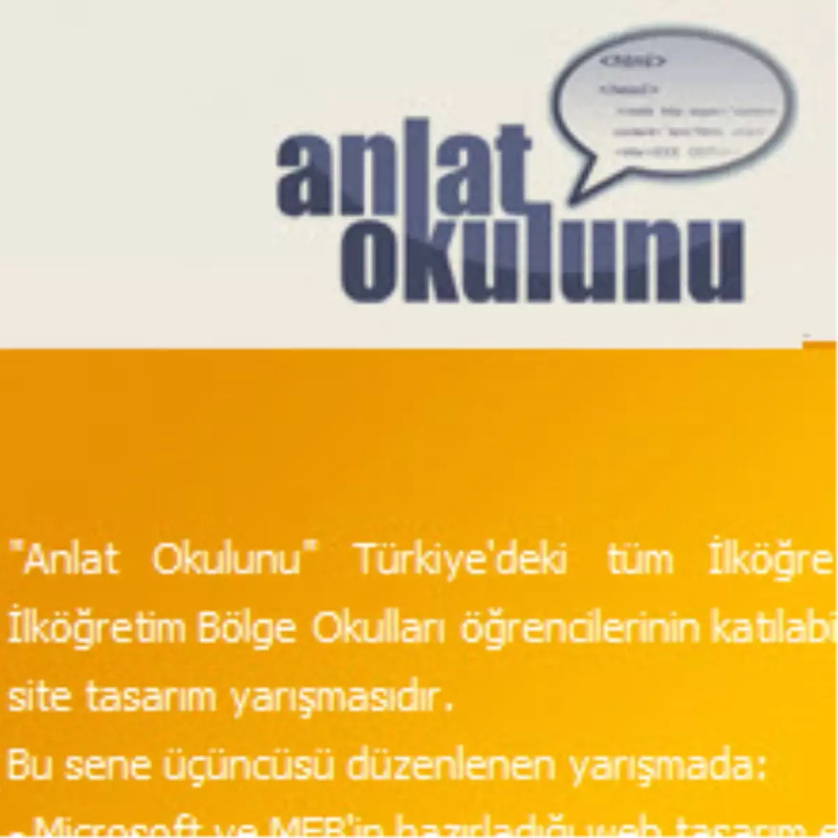 Anlat Okulunu Yarışması Başlıyor