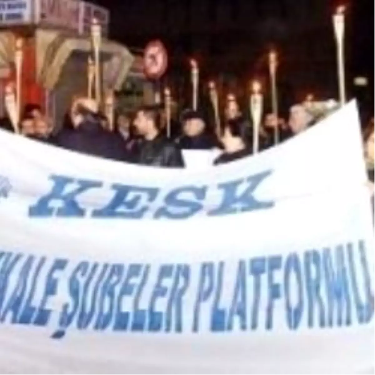 Tekel İşçilerine Meşaleli Destek