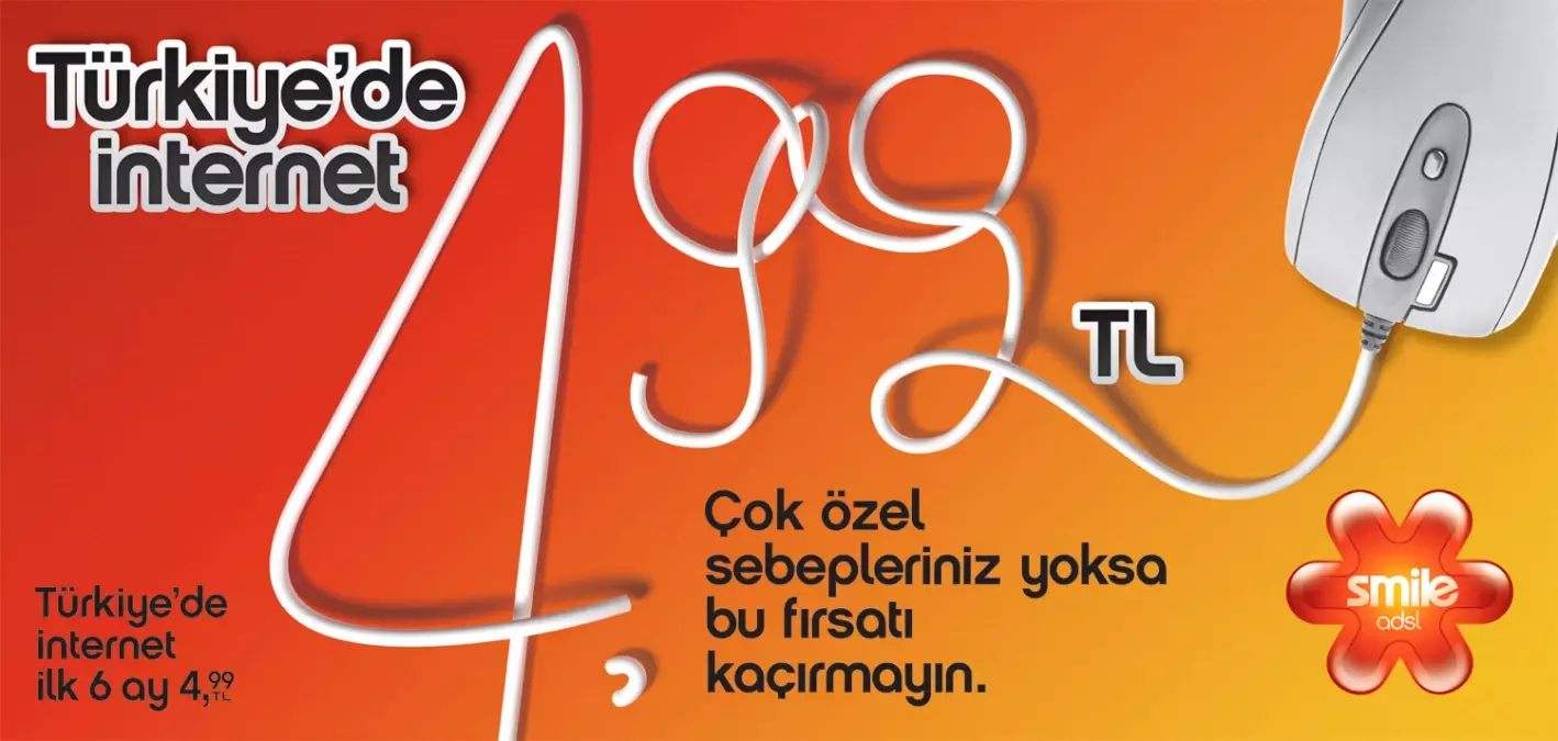 Smile adsl’den rakipsiz fiyat
