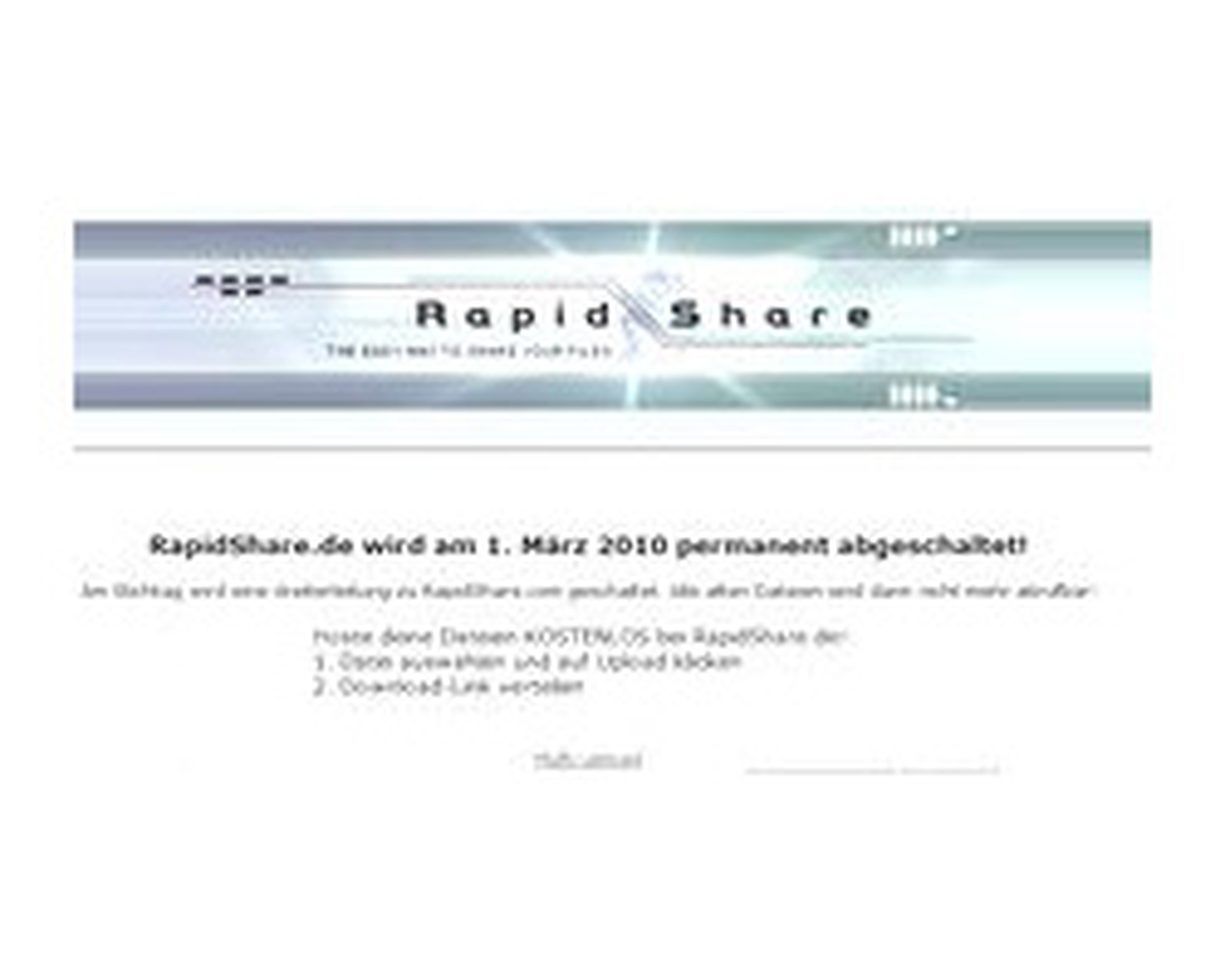 Rapidshare\'de Şok Kapanış!