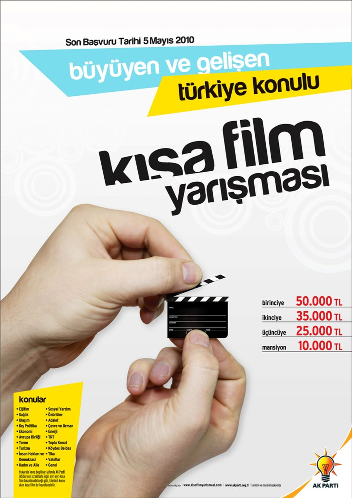 'AK Parti Kısa Film Yarışması 2010' ile Film Şöleni Başlıyor