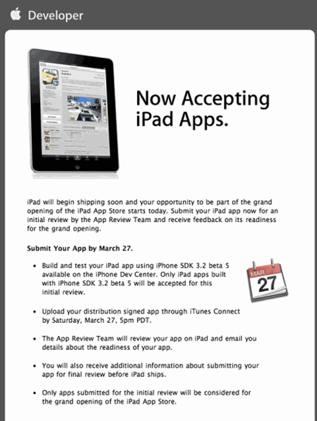 İpad İçin Uygulamalar Yolda