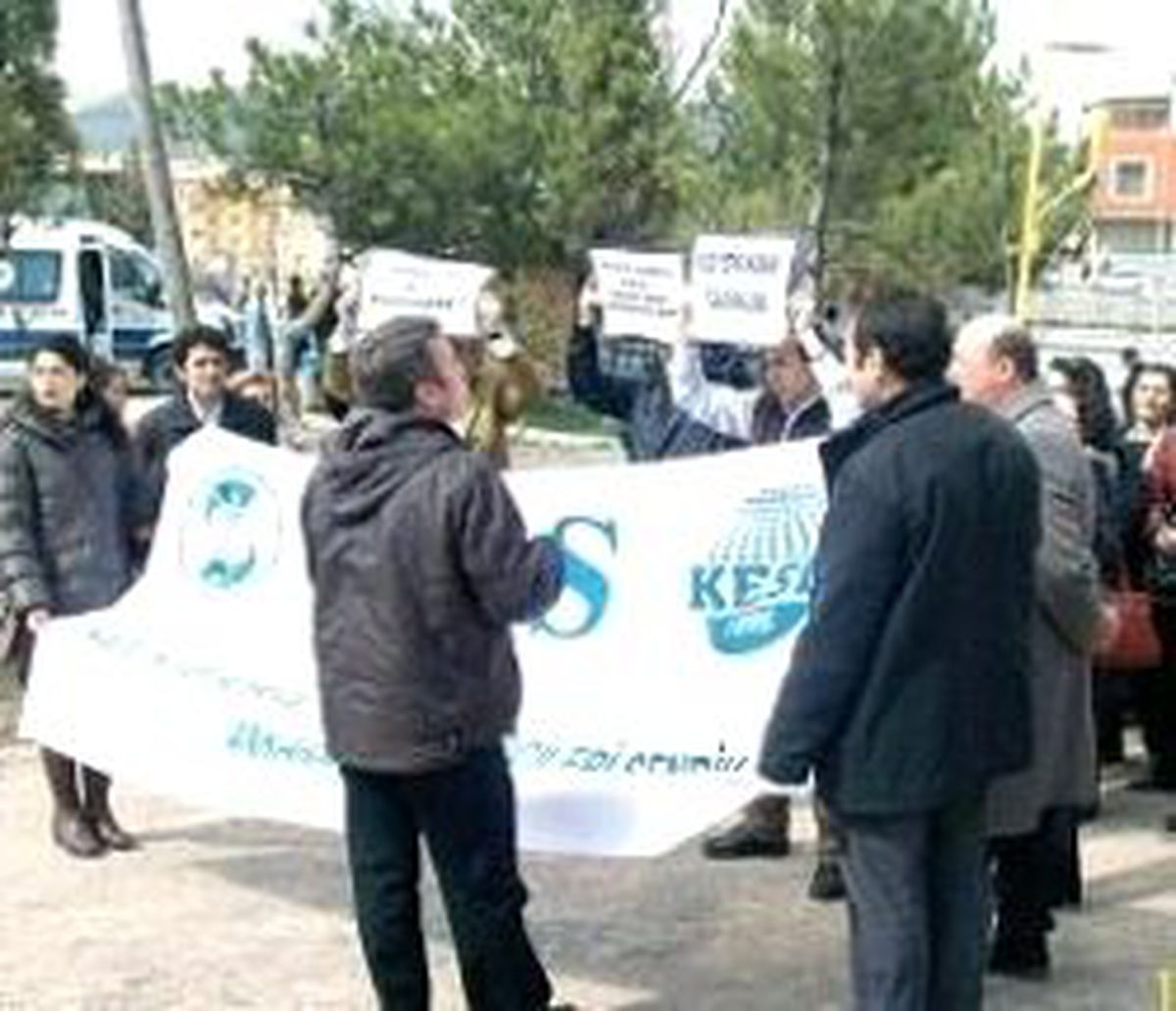 'Çamur Saray'da Sendika Protestosu