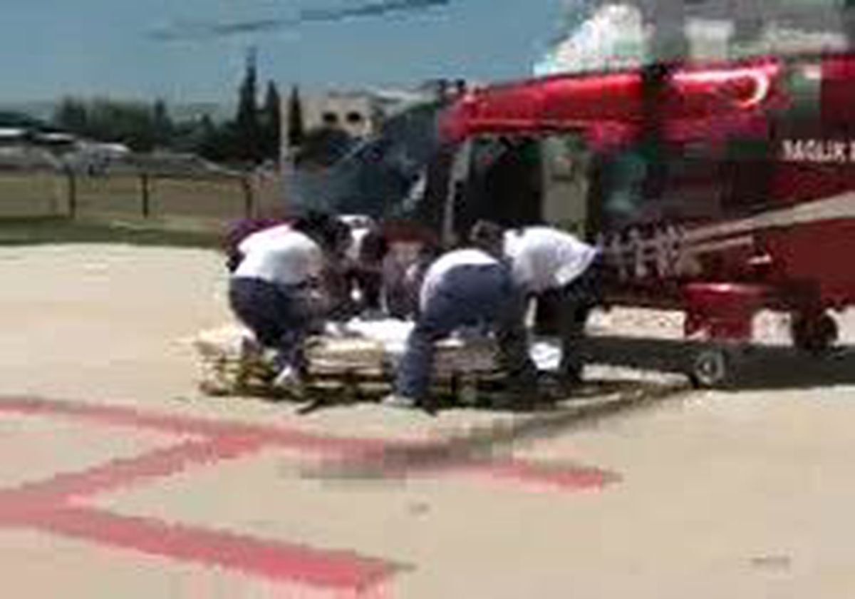 Manisa - İmdadına Ambulans Helikopter Yetişti