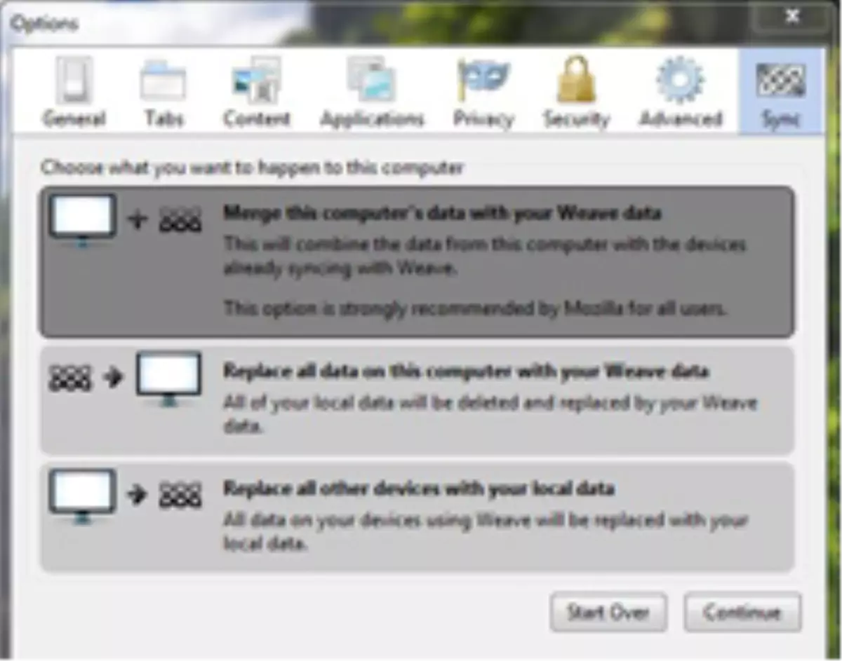 Mozilla Weave'in Gelişimi