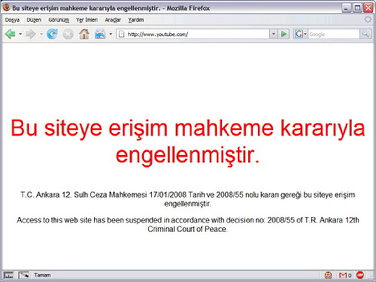 Youtube\'a Girmenizi Engelleyeceğiz!..