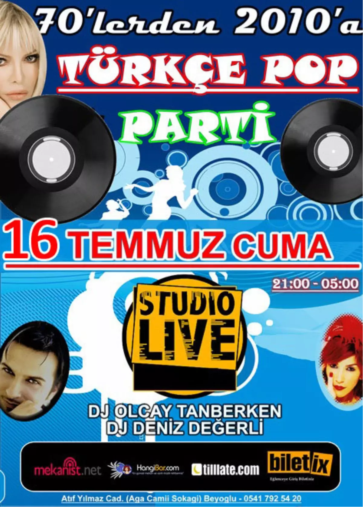 70\'lerden 2010\'a Türkçe Pop Parti Bu Cuma Studio Live\'da!
