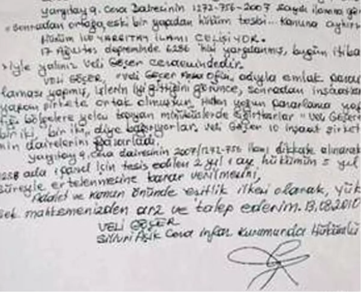 Veli Göçer\'den Mektup Var