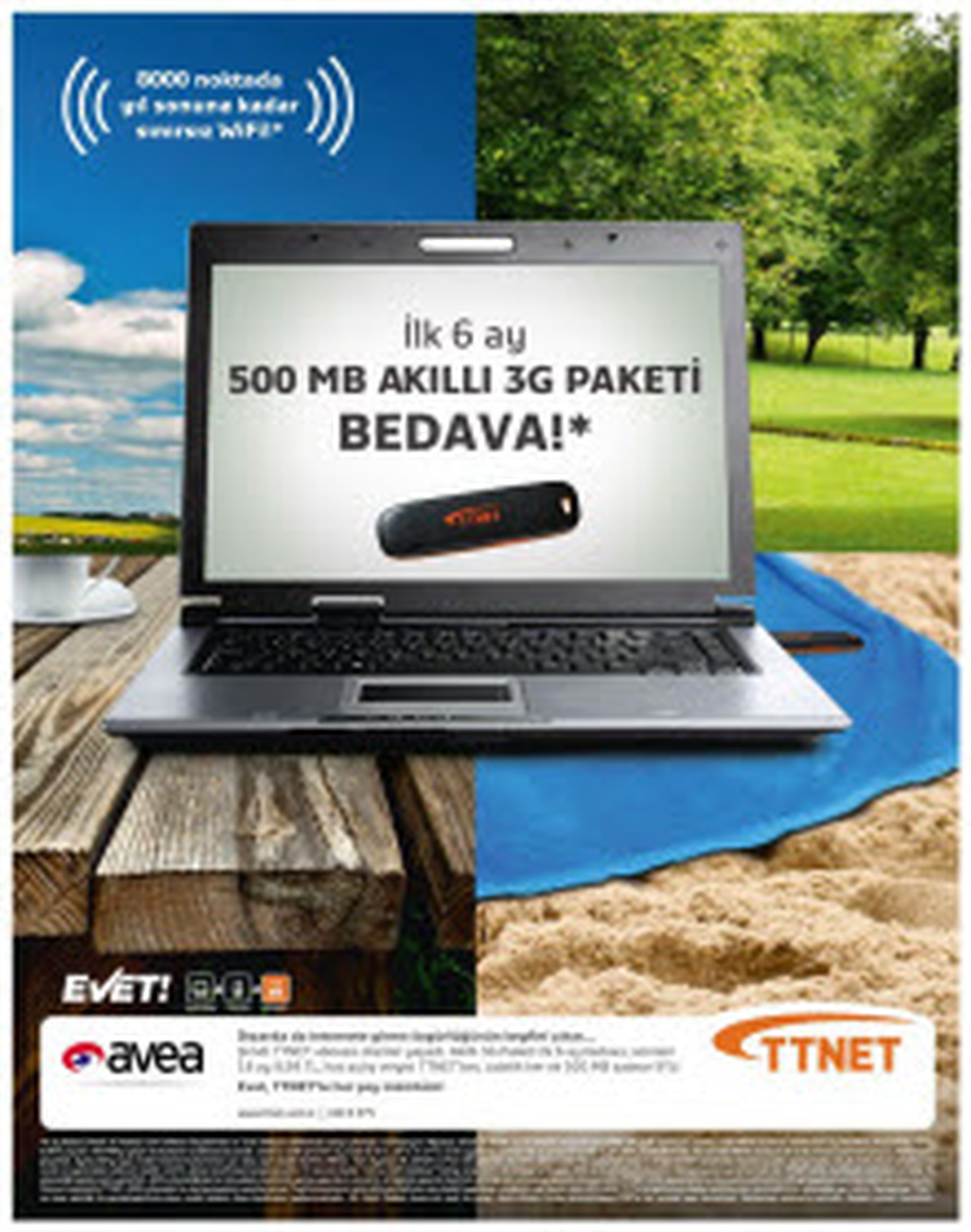 Adsl Abonelerine Bedava 3g