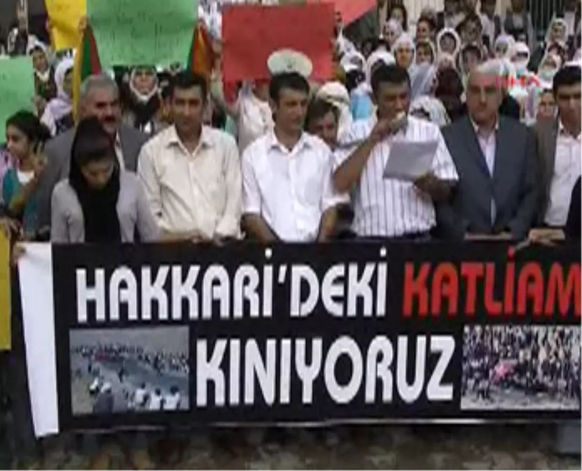 Şırnak\'ta Bdp\'liler Hakkari Saldırısını Protesto Etti
