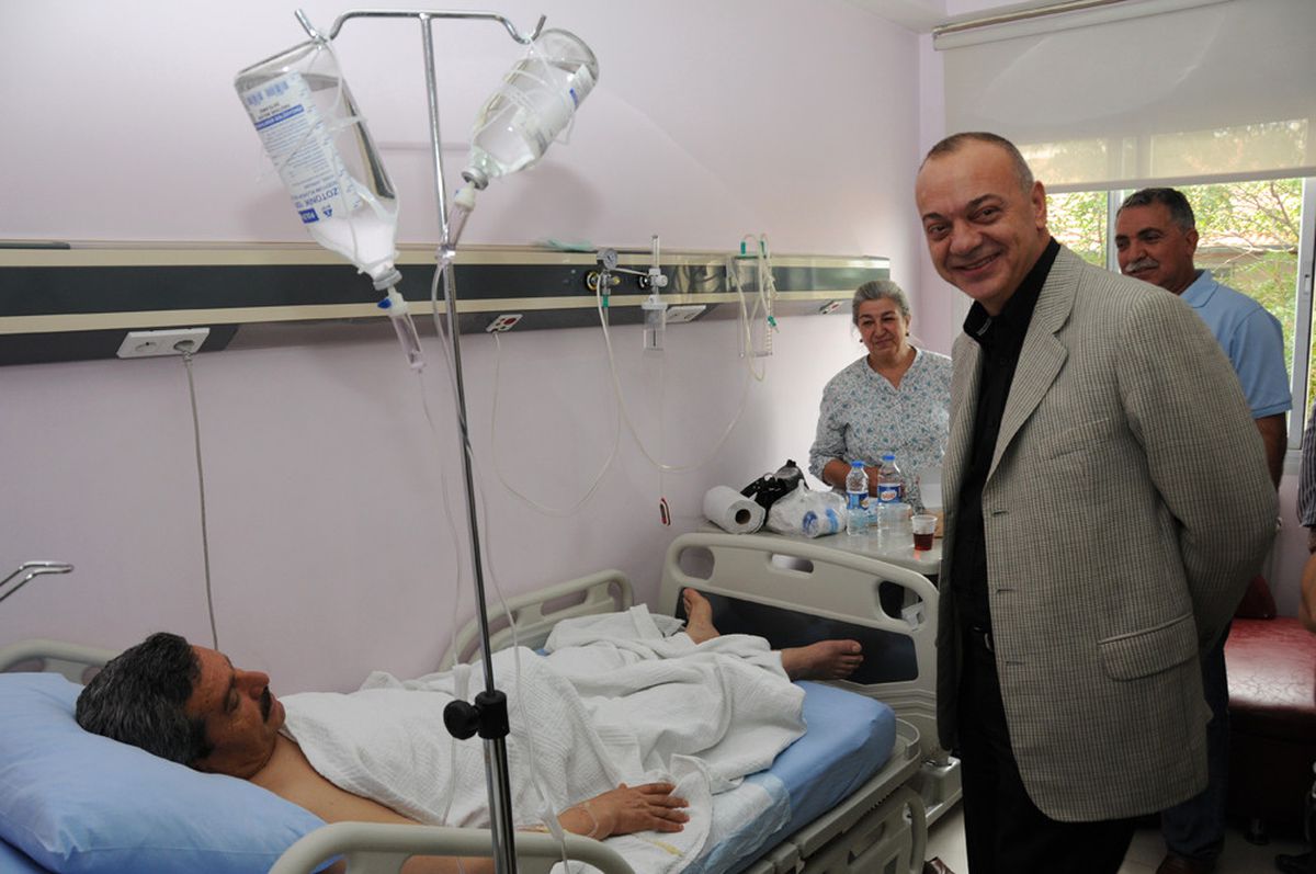 Başkan Ergün’den Temel’e Geçmiş Olsun Ziyareti