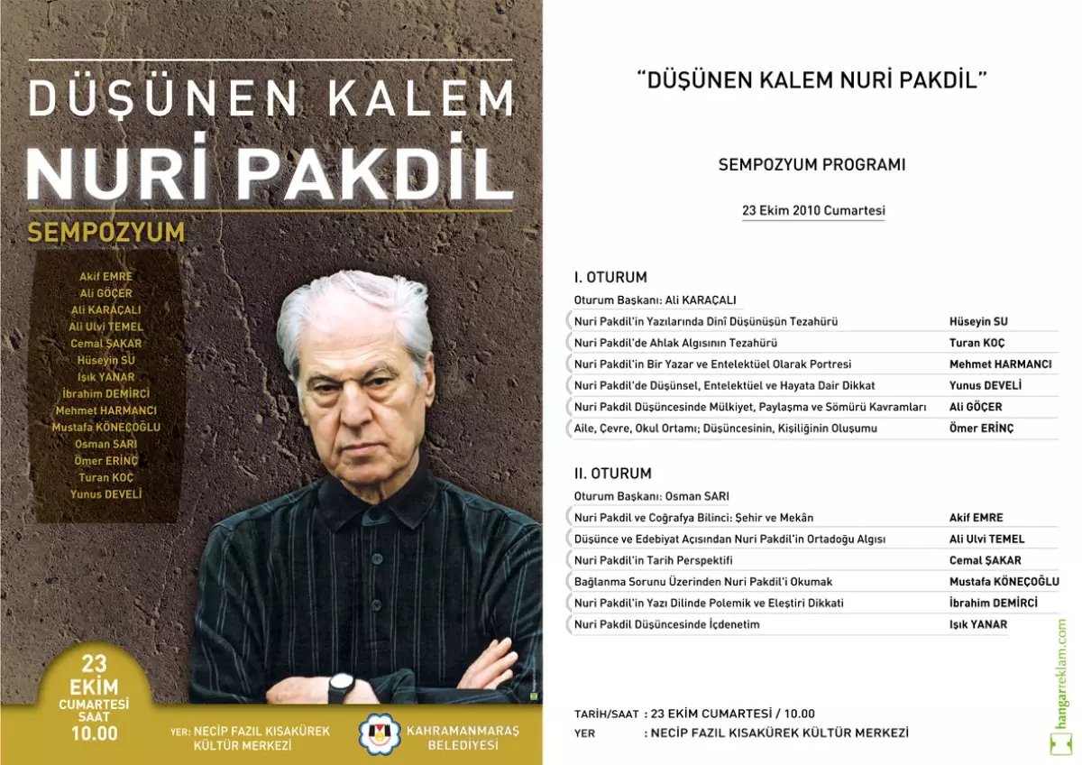 Düşünen Kalem Nuri Pakdil Sempozyumu
