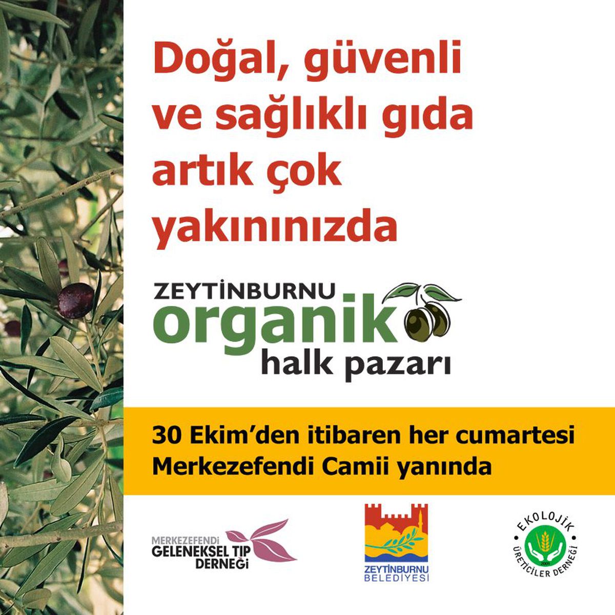 Vakıflılı Üreticiler Zeytinburnu'ndaki Organik Halk Pazarında