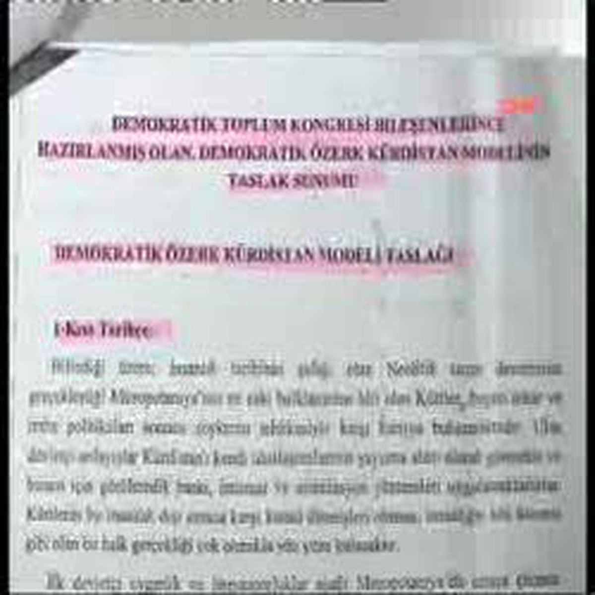 İşte DTK'nın Hazırladığı 'Demokratik Özerklik Taslak Modeli'