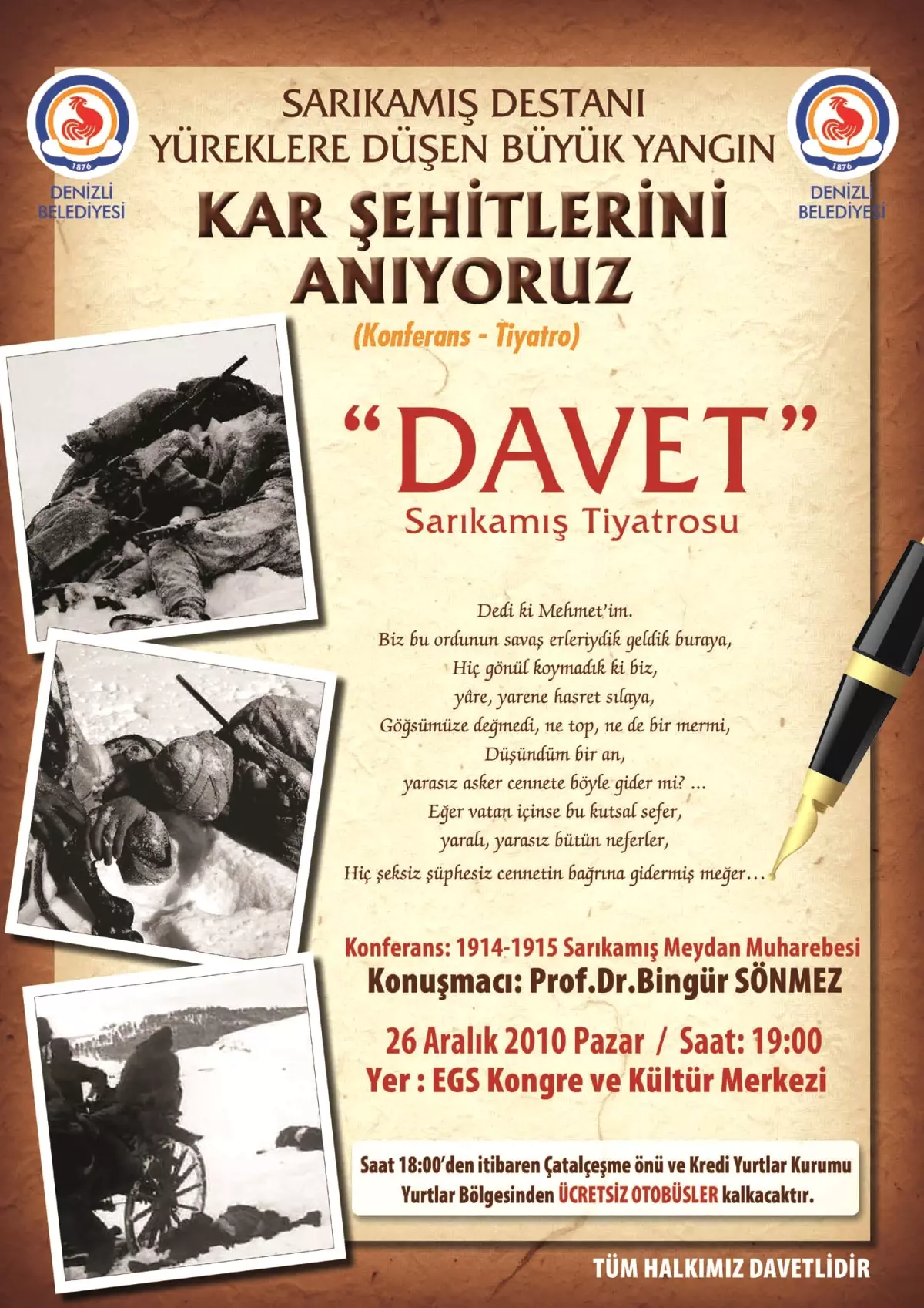 Sarıkamış Destanı Anma Etkinliği