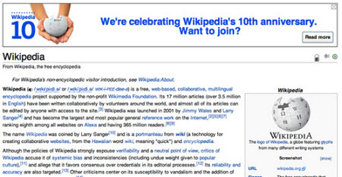 Wikipedia 10 Yaşında! İşte İlk Girdiler...