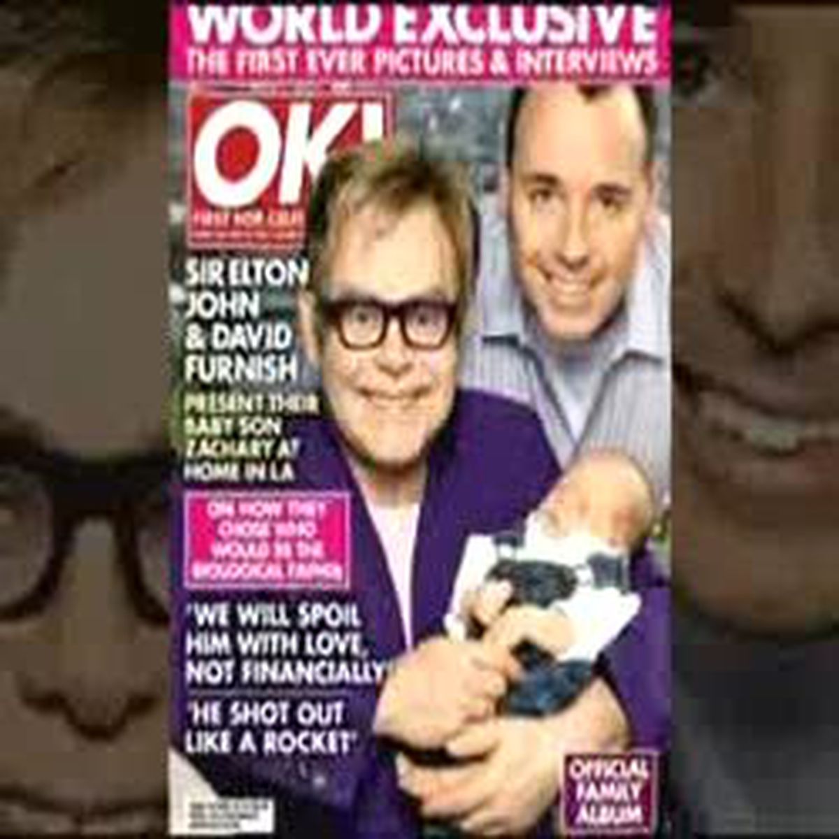 Elton John'dan Bebeği İle İlk Poz