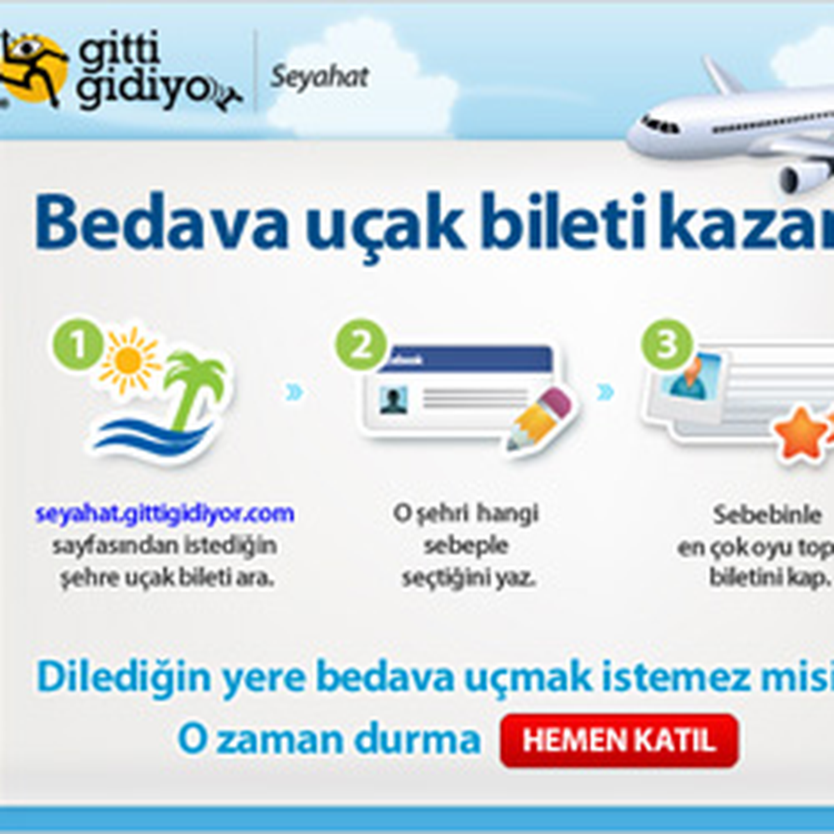 GittiGidiyor Seyahat İle Bedava Uçuşlar Başladı!