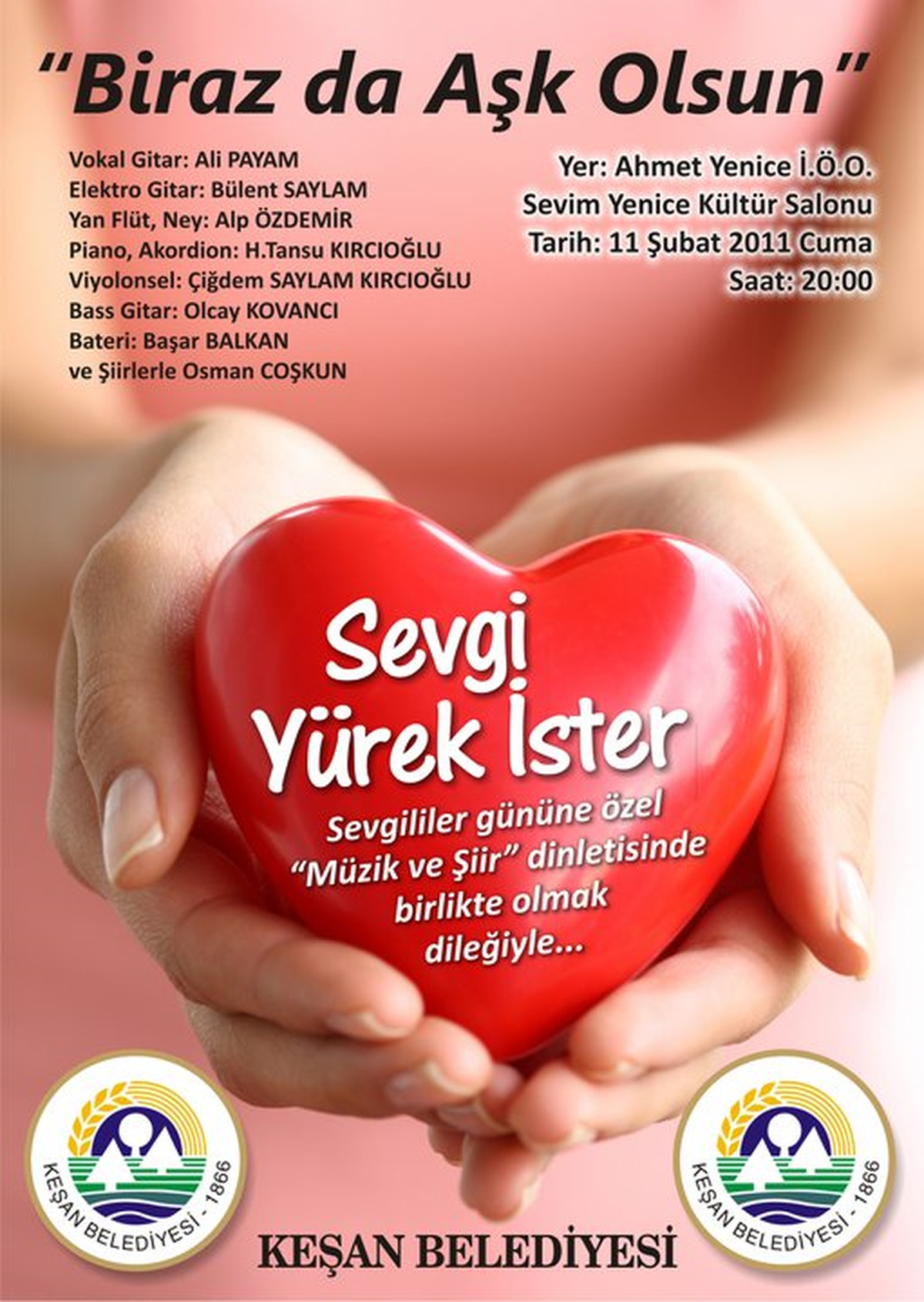 Keşan Belediyesi Sevgililer Günü Etkinliği Bu Akşam Sergilenecek

