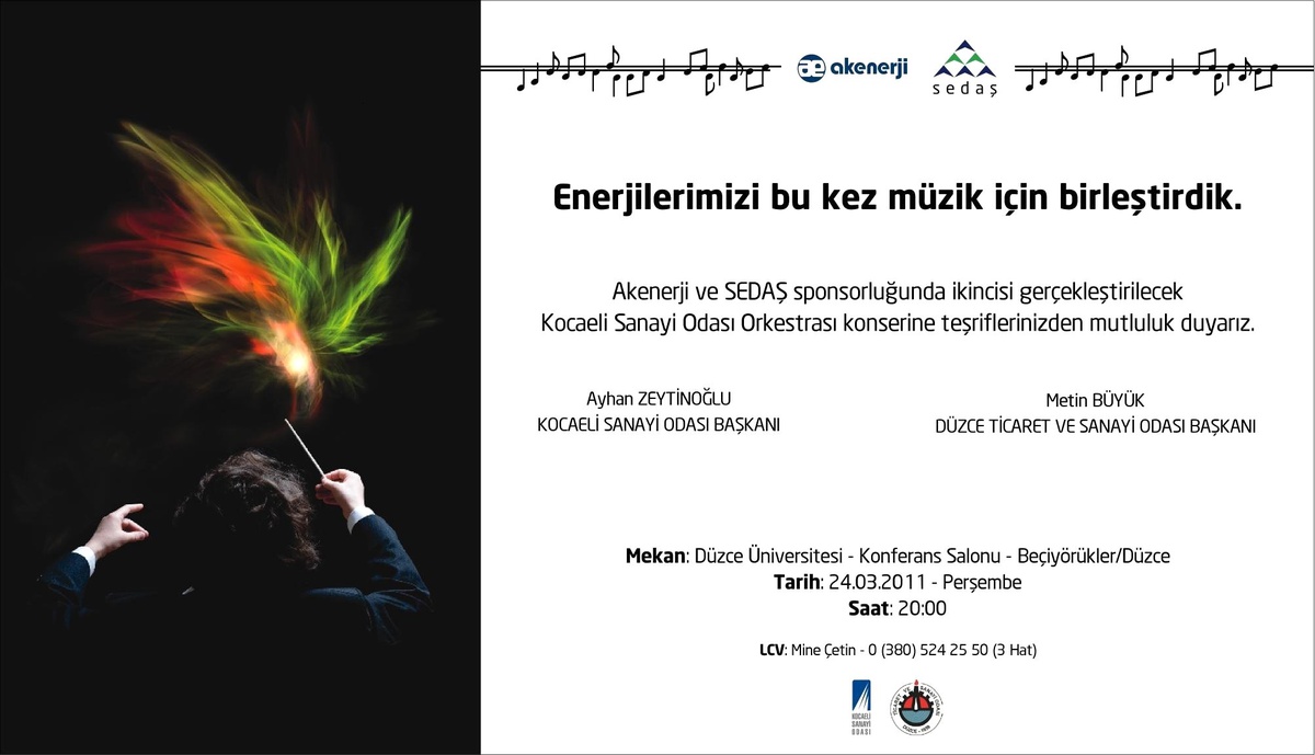 Akenerji Ve Sedaş’In SponsorluğUnda Büyük Konser 24 Martta