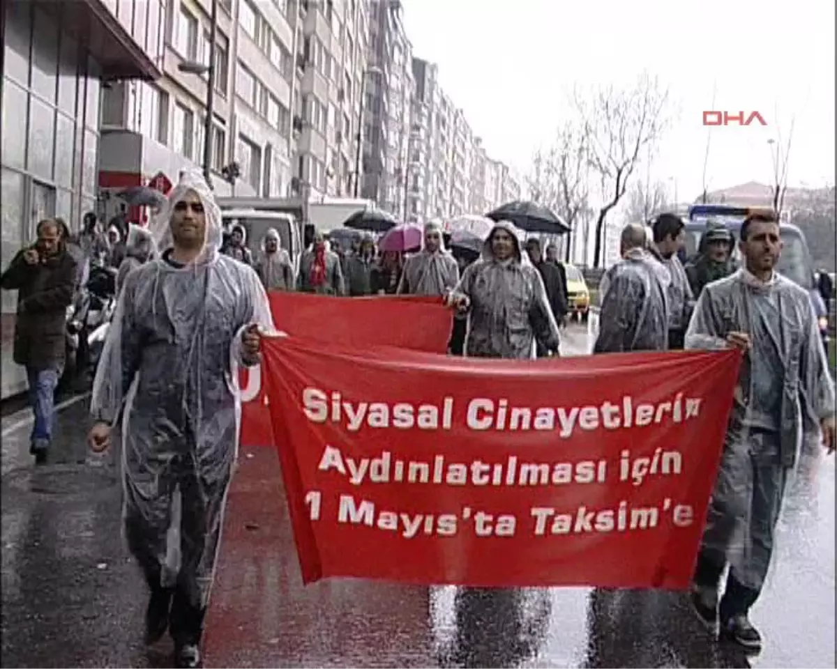 DİSK'in Taksim'e 1 Mayıs Çağrısı Yürüyüşü