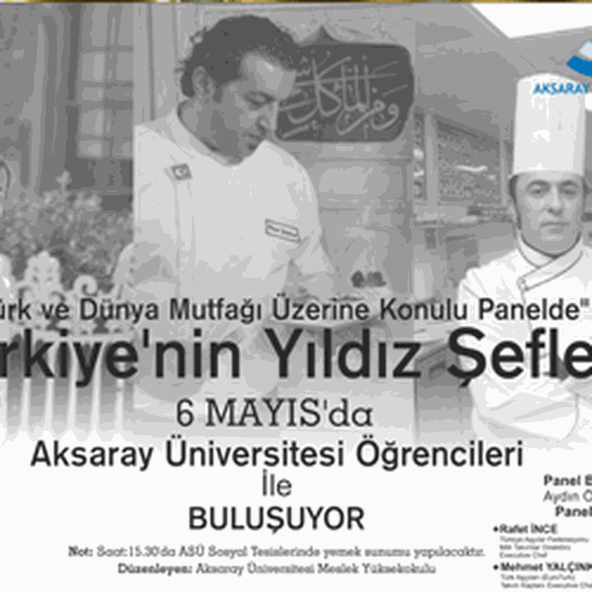 Türkiye’ nin Yıldız Şefleri 6 Mayıs ‘da Aksaray Üniversitesi Öğrencileri ile Buluşuyor