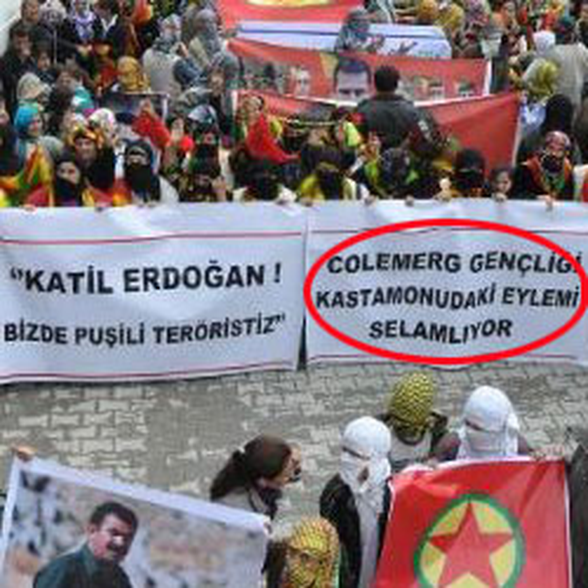 BDP Mitinginde Şok Pankart