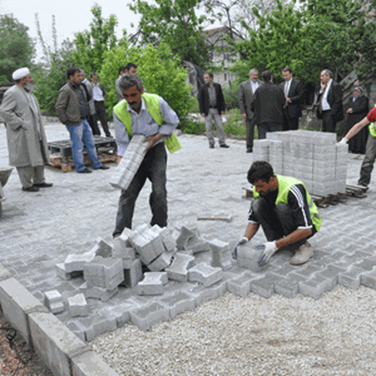 Hacı Mustafa Mahallesi’nde Parke Çalışması
