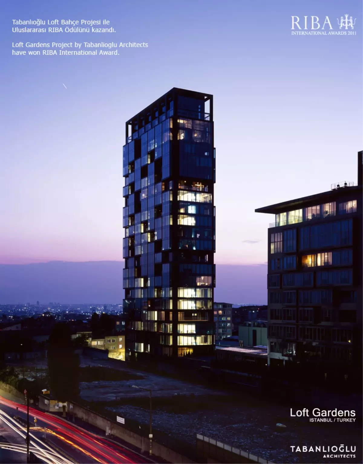 Tabanlıoglu Mimarlık Projesi "Loft Bahçe", Uluslararası Rıba Ödülünü Kazandı