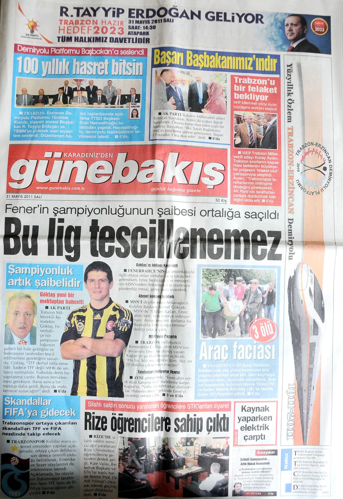 Trabzon\'da Yerel Gazeteler: "Lig Tescil Edilmesin!"