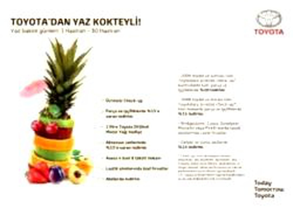 Toyota'dan Avantajlı Yaz Bakım Günleri