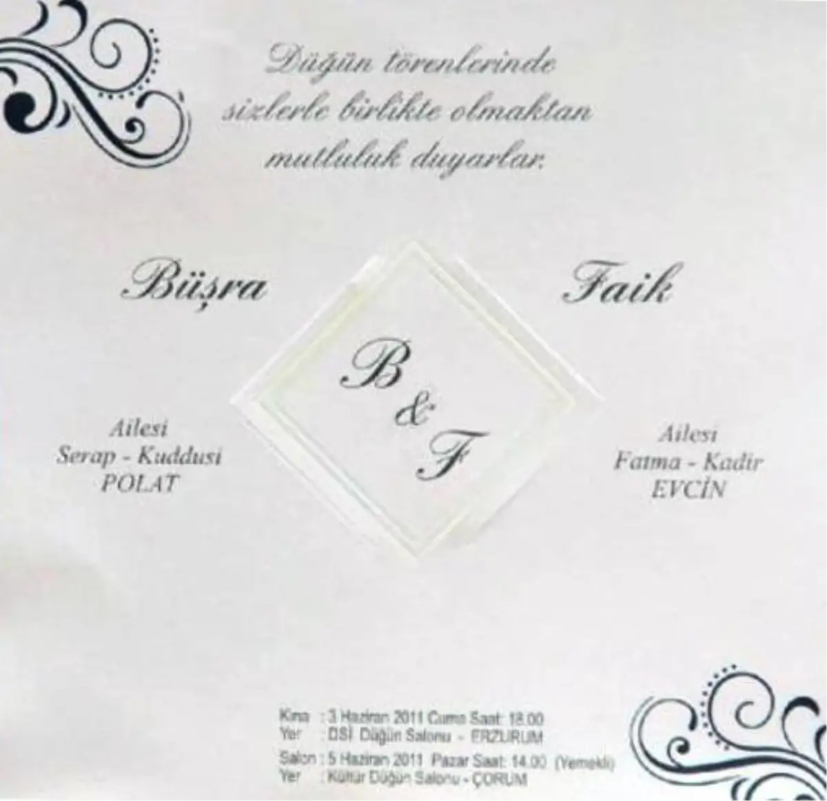 Düğün Davetiyesindeki Saatte Toprağa Verildi