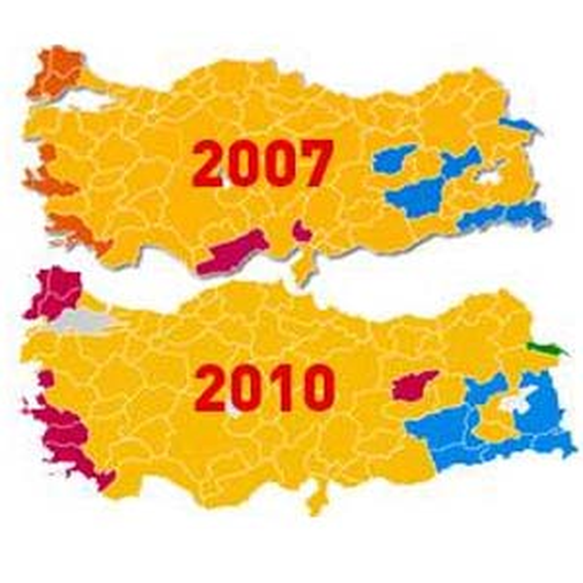 Seçim Haritası 4 Yılda Böyle Değişti