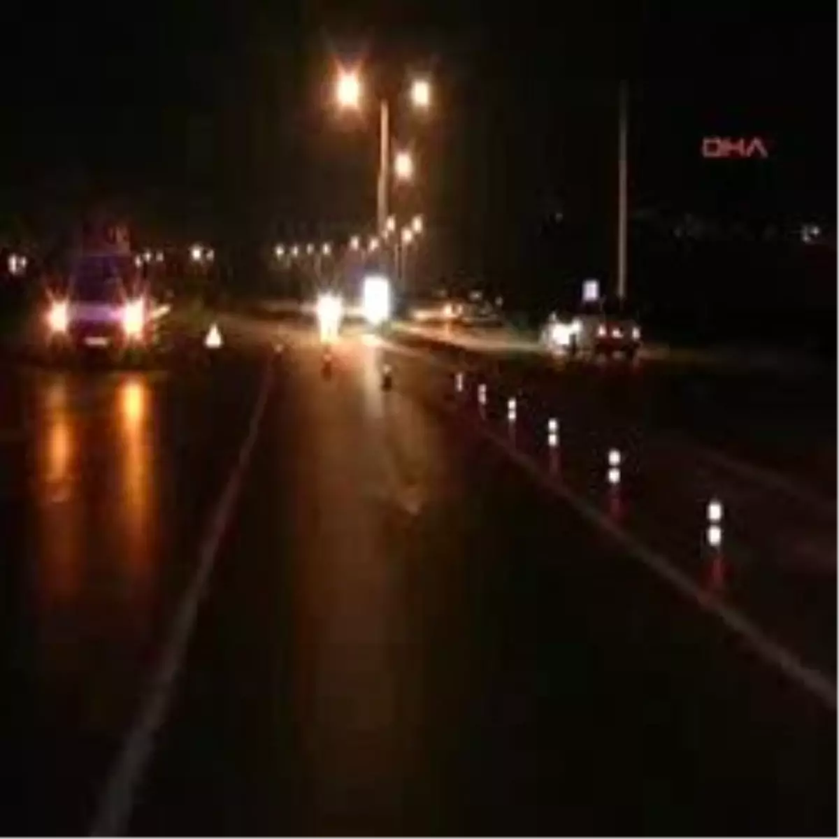 TEM\'de Minibüs Takla Attı